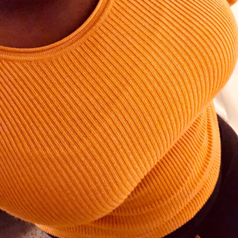 Plus Size 1x Mustard Waist Length Sweater